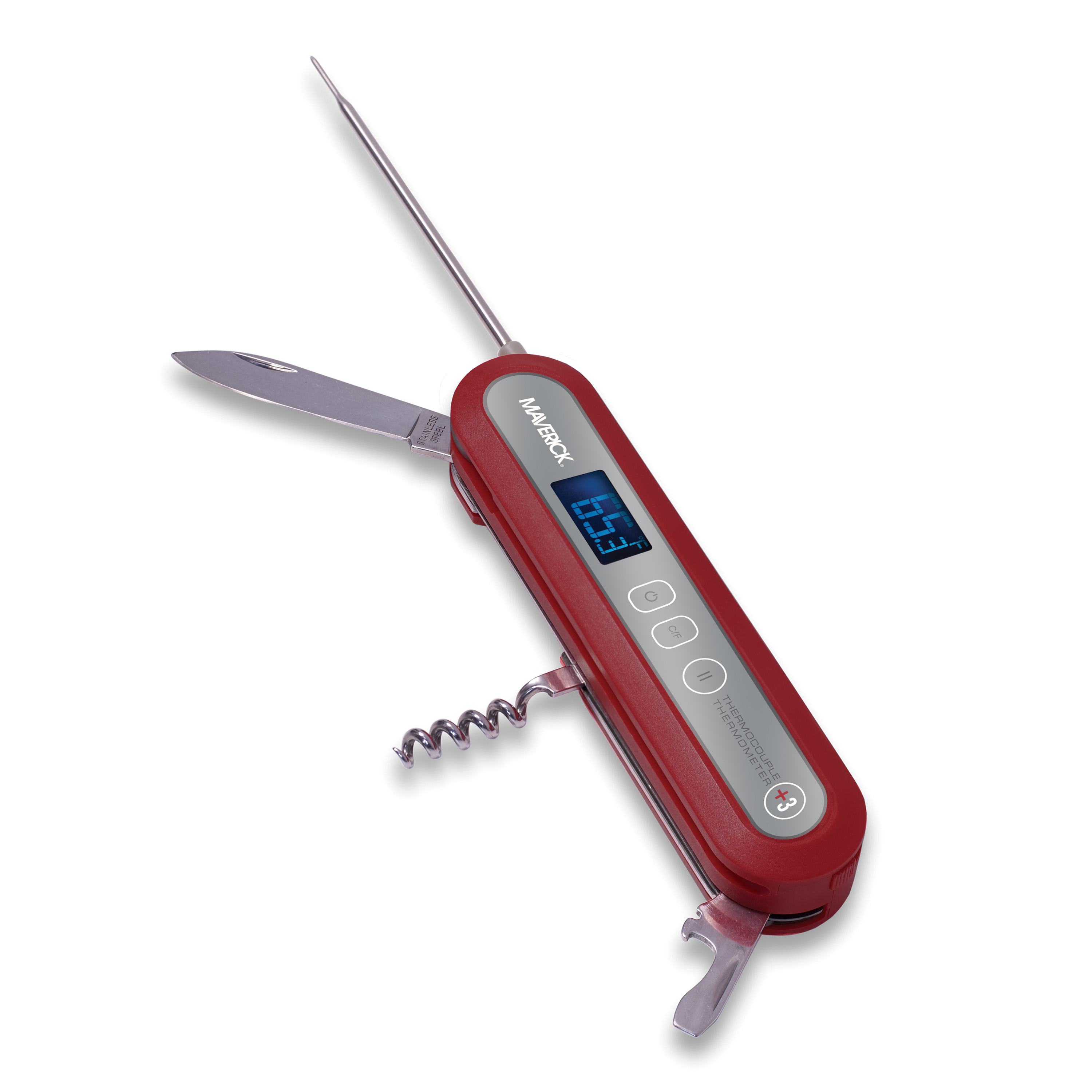 Promotional Analog Meat Thermometer w/Pocket Sleeve and Clip